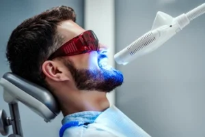 ongoing professional teeth whitening procedure